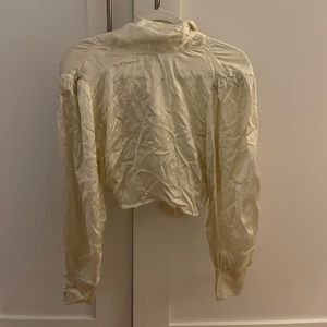 Aritzia open back silk long sleeve S